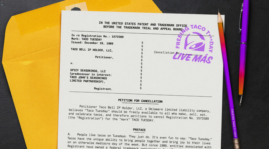 Taco Bell se bat pour «libérer» la marque «Taco Tuesday» de son rival